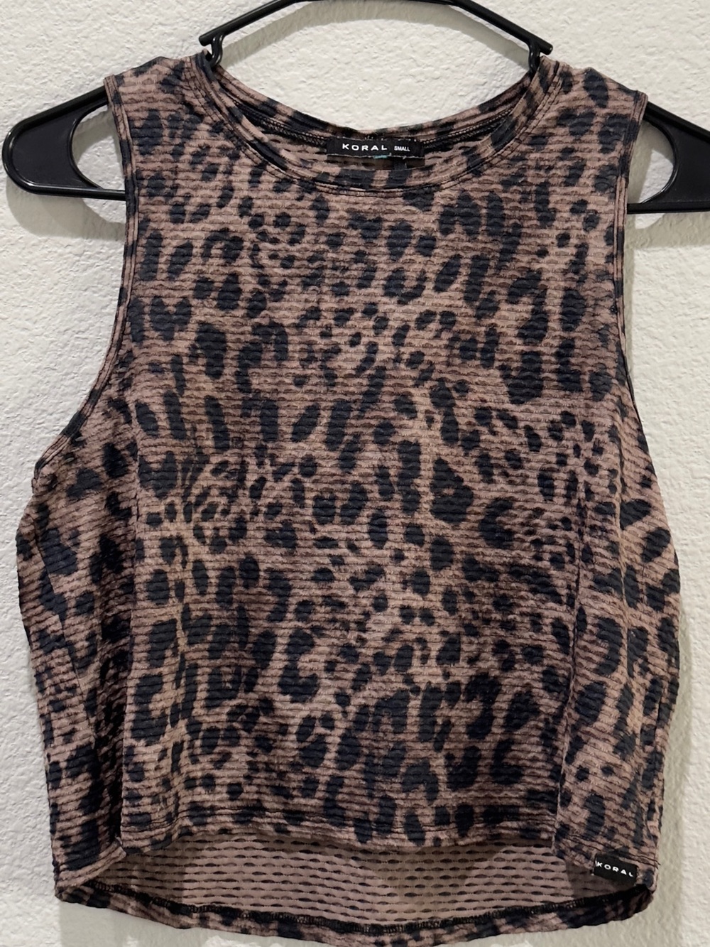 Koral Leopard Print Sleeveless Tank Top in Brown and Black